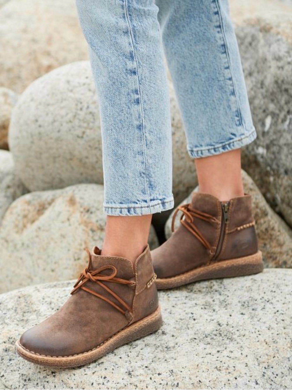 Born Calyn Suede Tie Boots